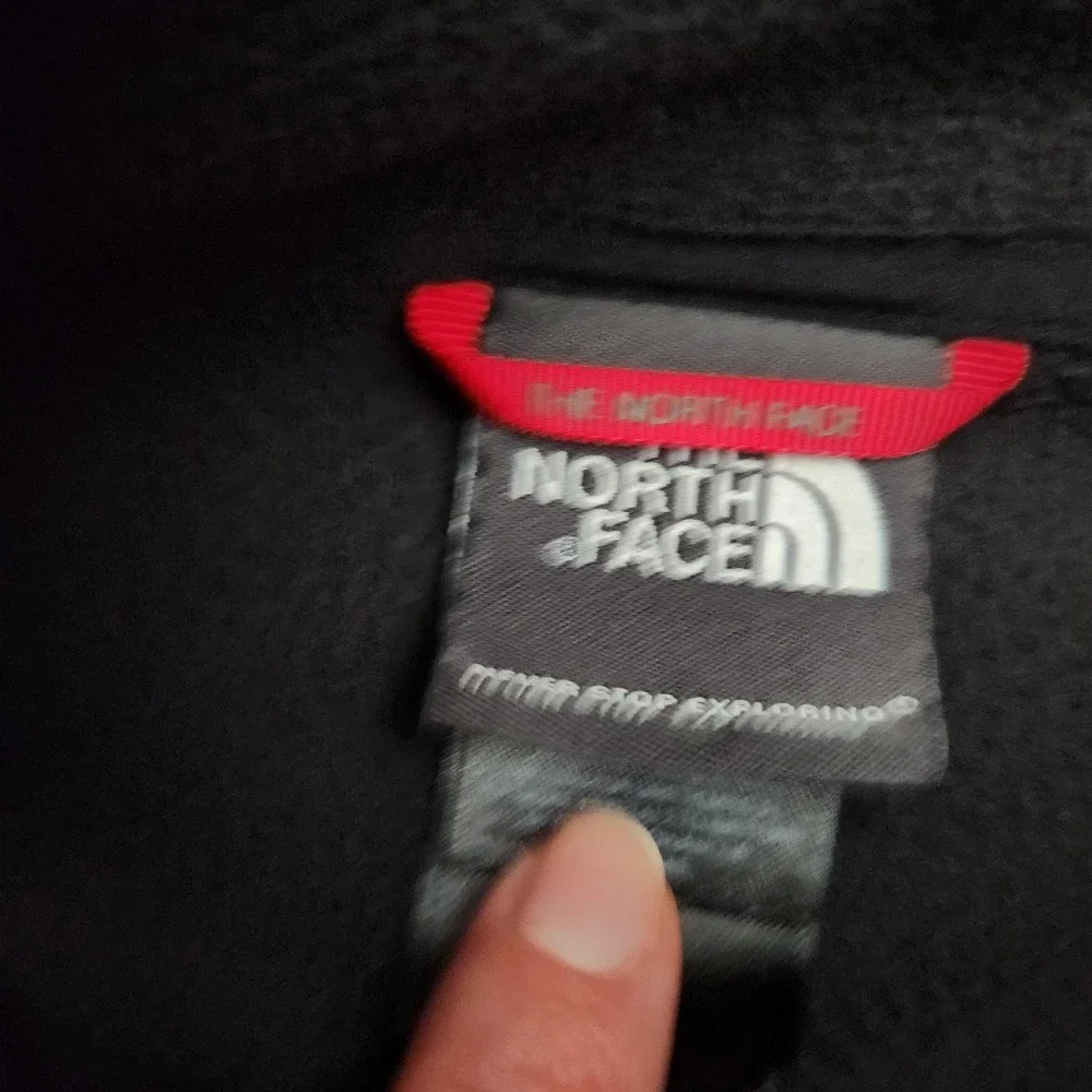 The North Face‎ Mens Medium Quarter Zip Fleece Pullover Black Pocket Lightweight